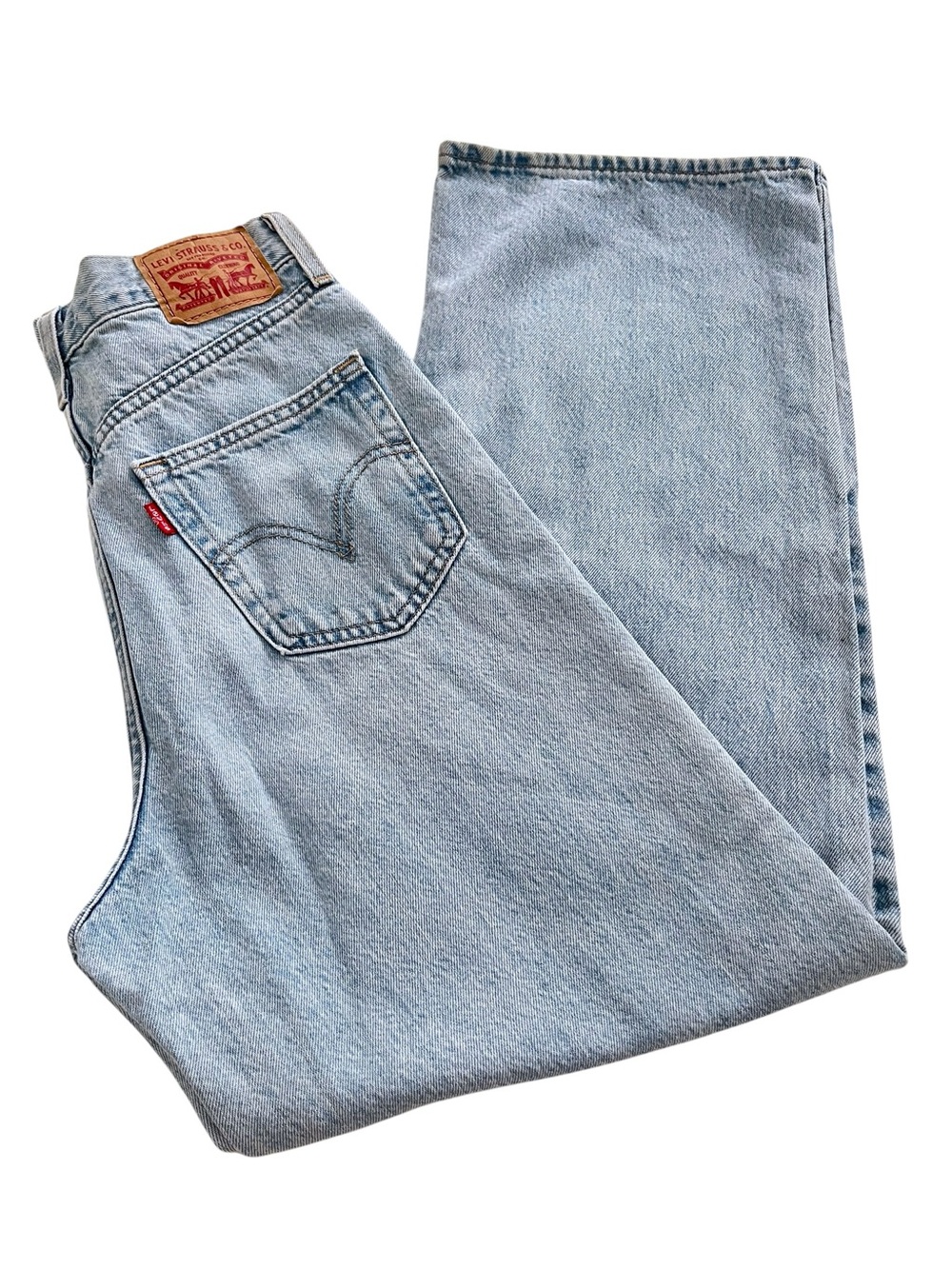 Levi’s High Waisted Straight Leg Jeans Light Wash